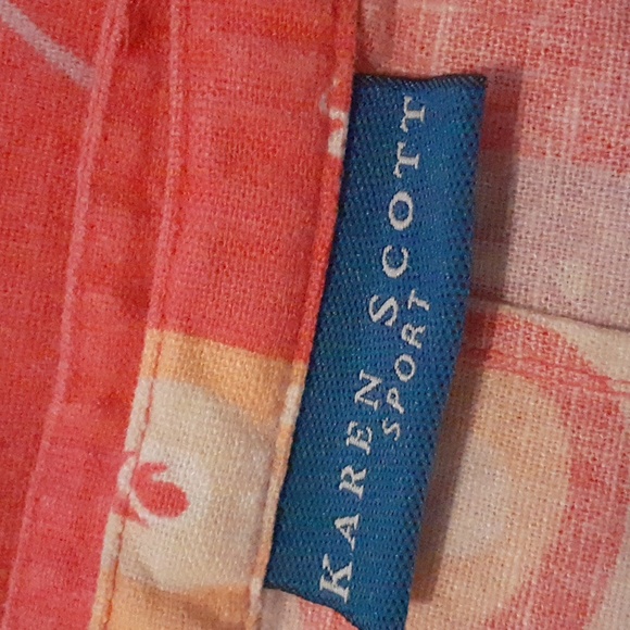 🌹  Karen Scott Sport skirt. Size medium. Pink, yellow and purple. - Picture 3 of 7